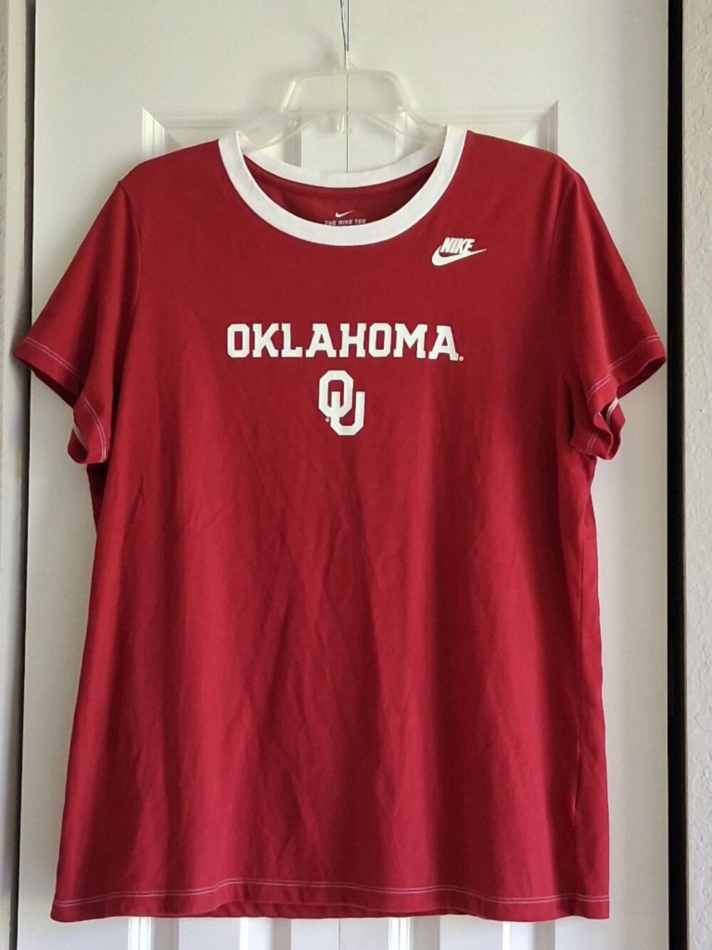 NIKE Oklahoma Sooners "OU" Legacy Collection Crimson Dri-Fit Tee Women's Size XL